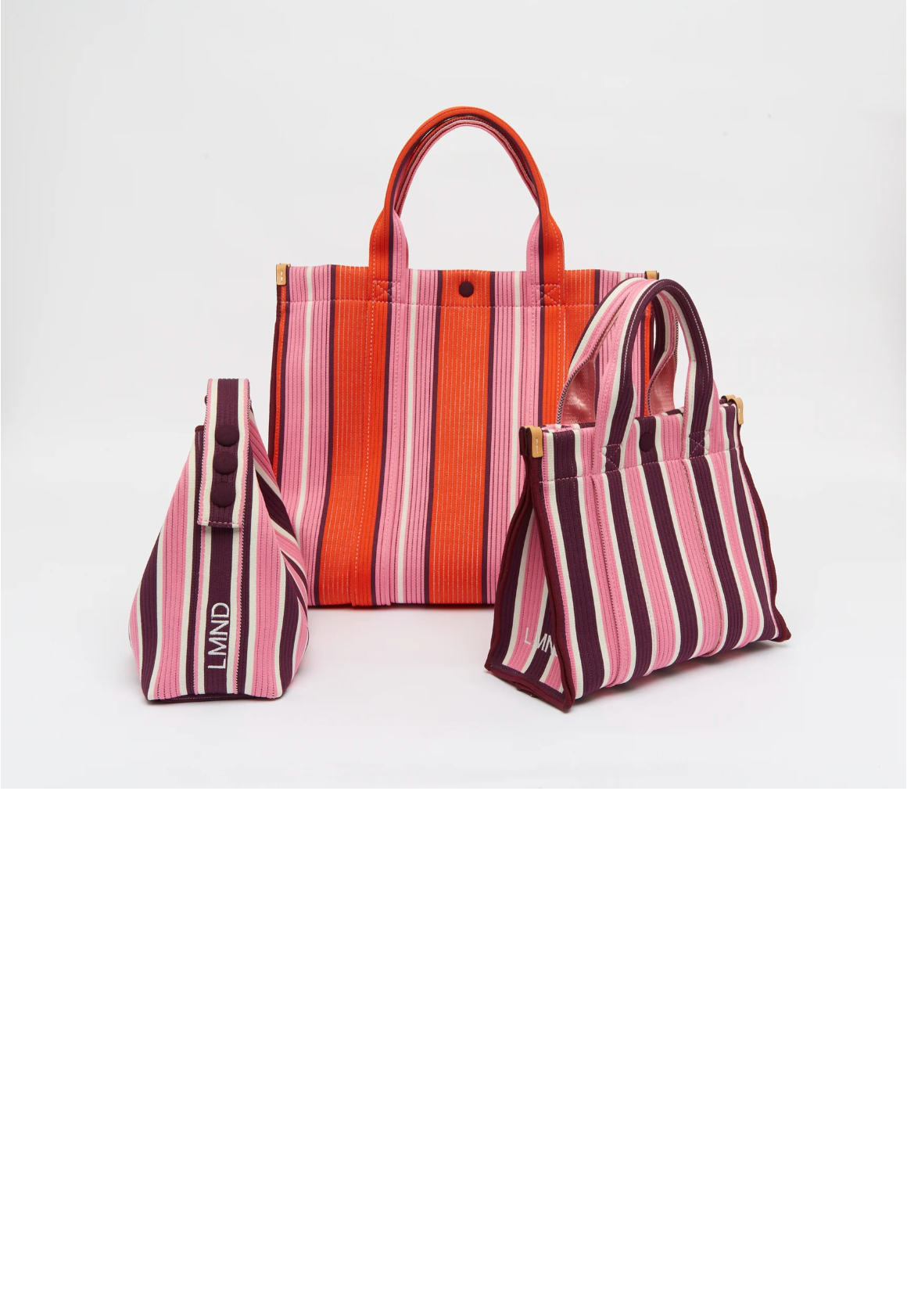 Rialto - Small Tote in Fig/Plumeria Stripe