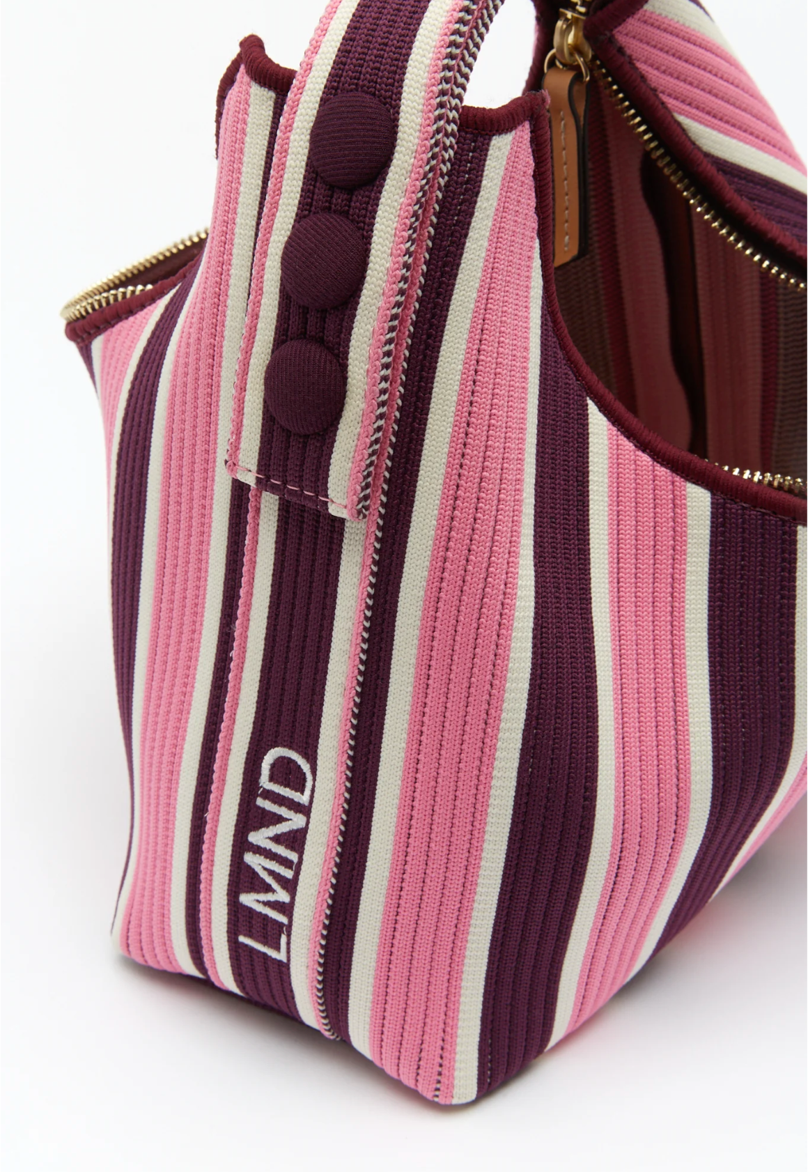 Lilo Stripe Mini Bag in Fig/ Plumeria Stripe