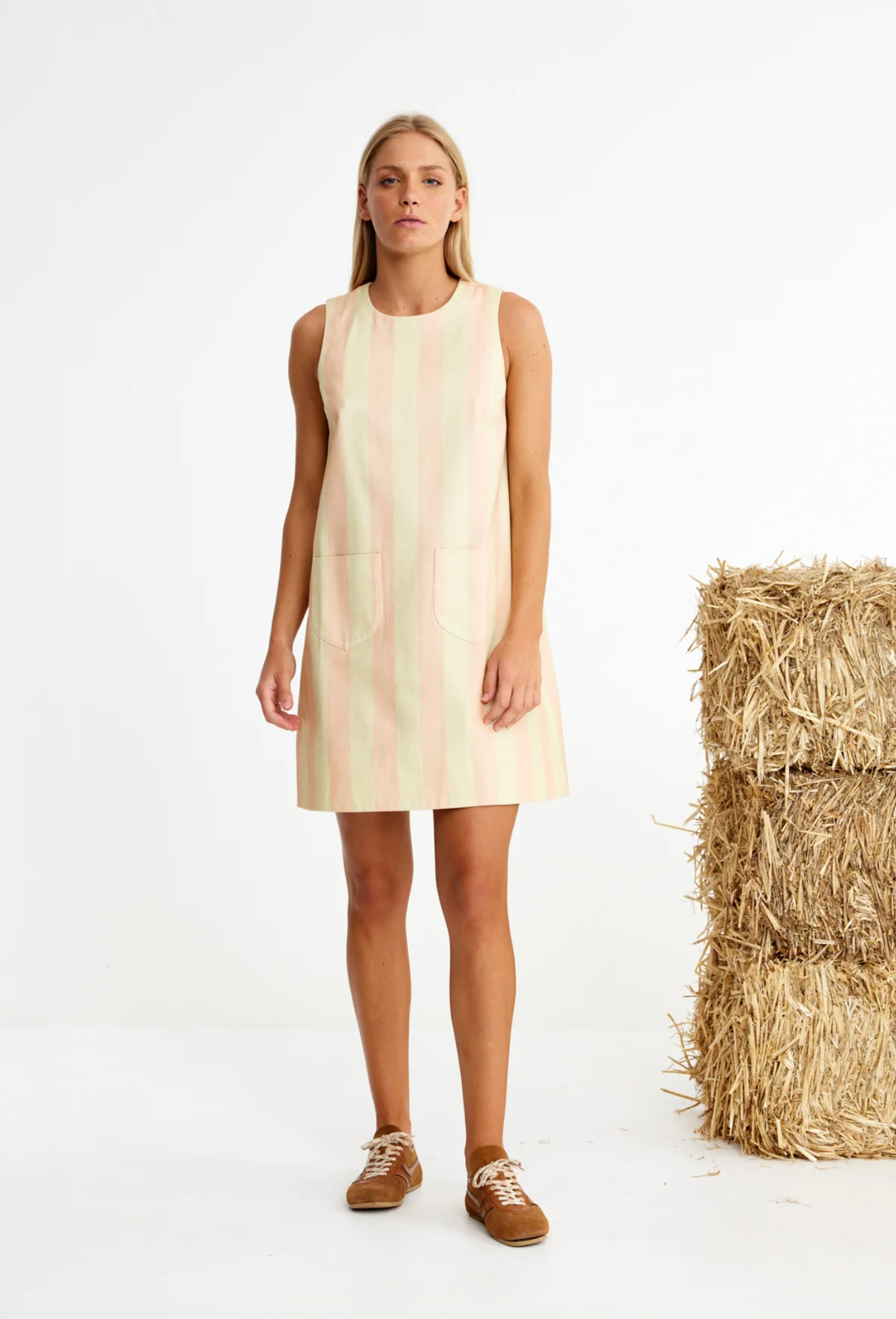 Sugarlumps Dress in Rockmelon Stripe