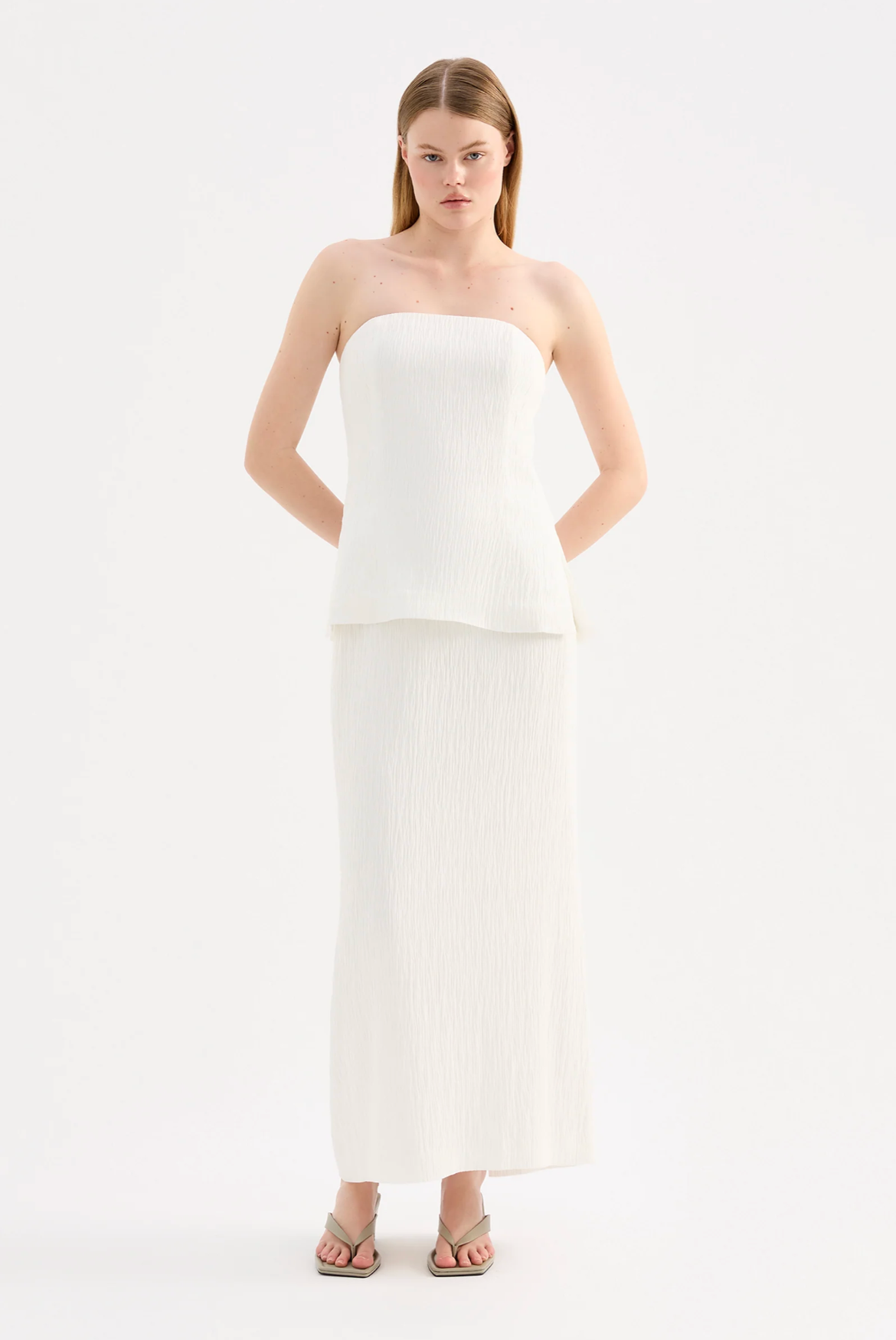 Danika Maxi Skirt in Salt