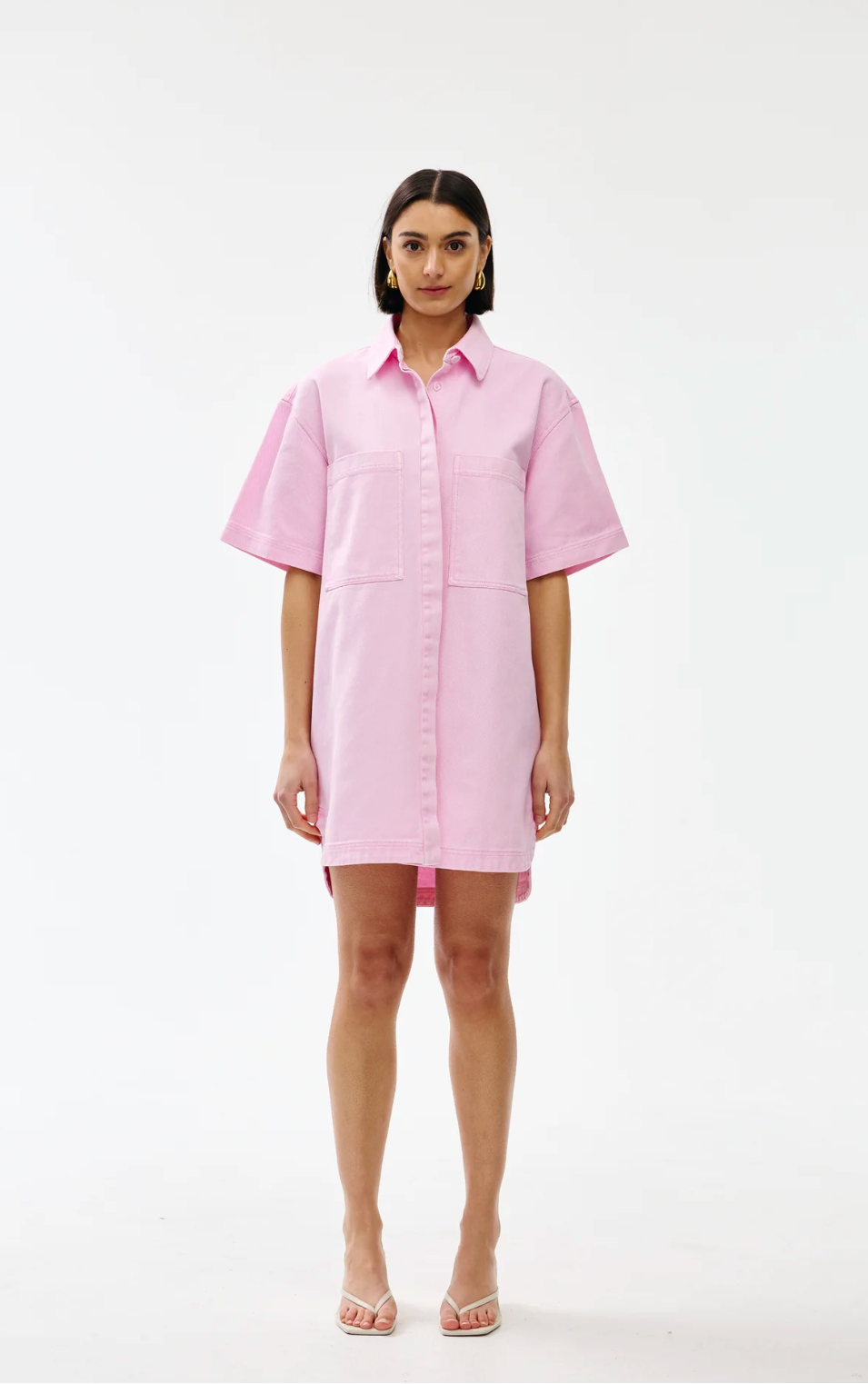 Freya Dress in Blush Wash Denim