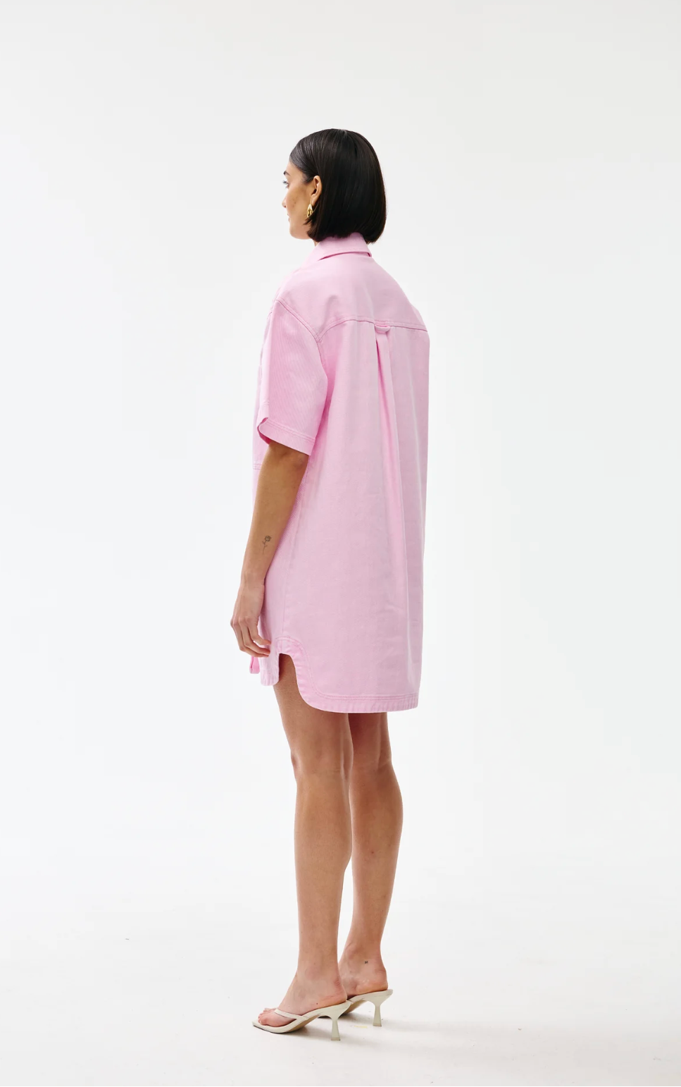 Freya Dress in Blush Wash Denim