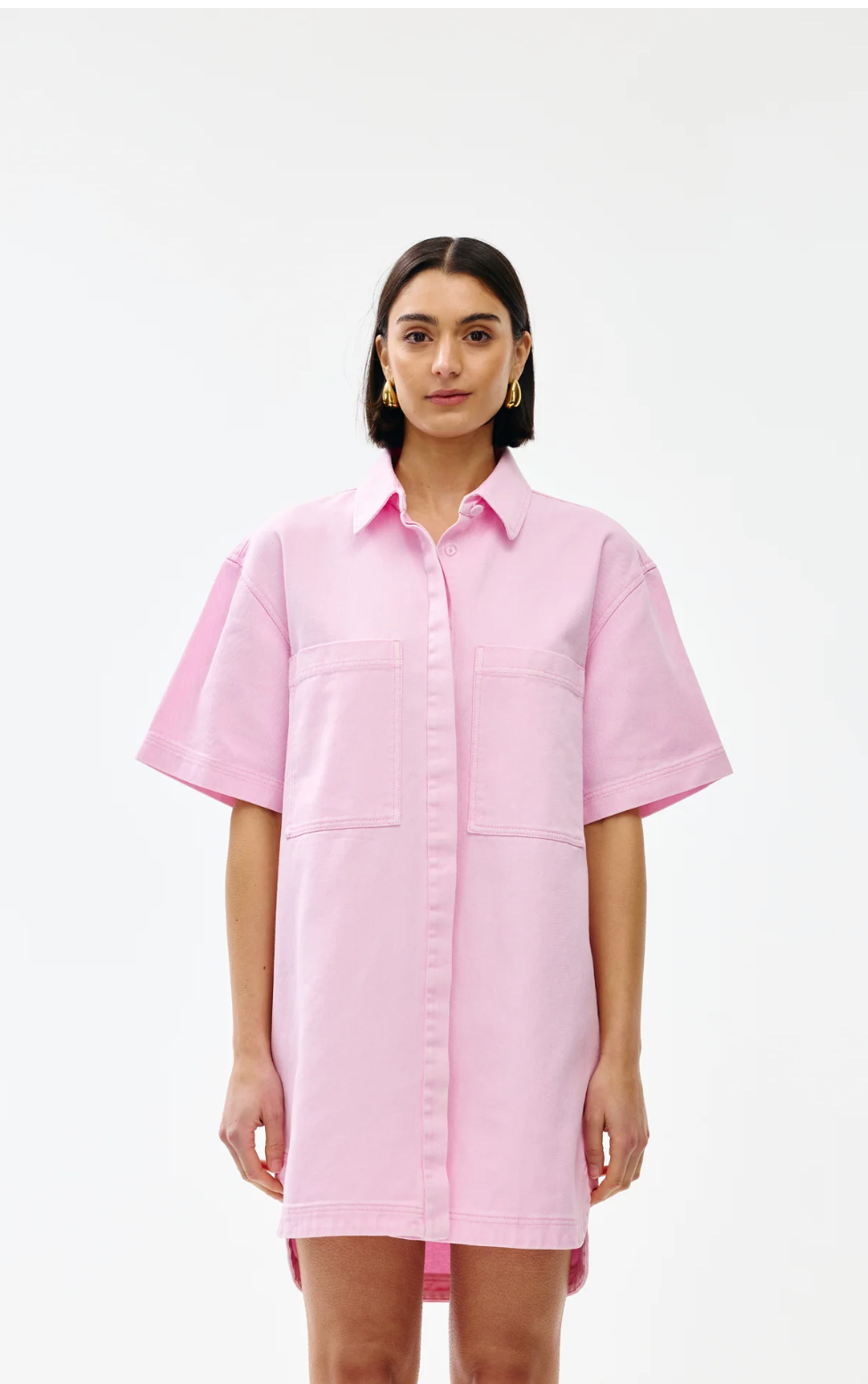 Freya Dress in Blush Wash Denim