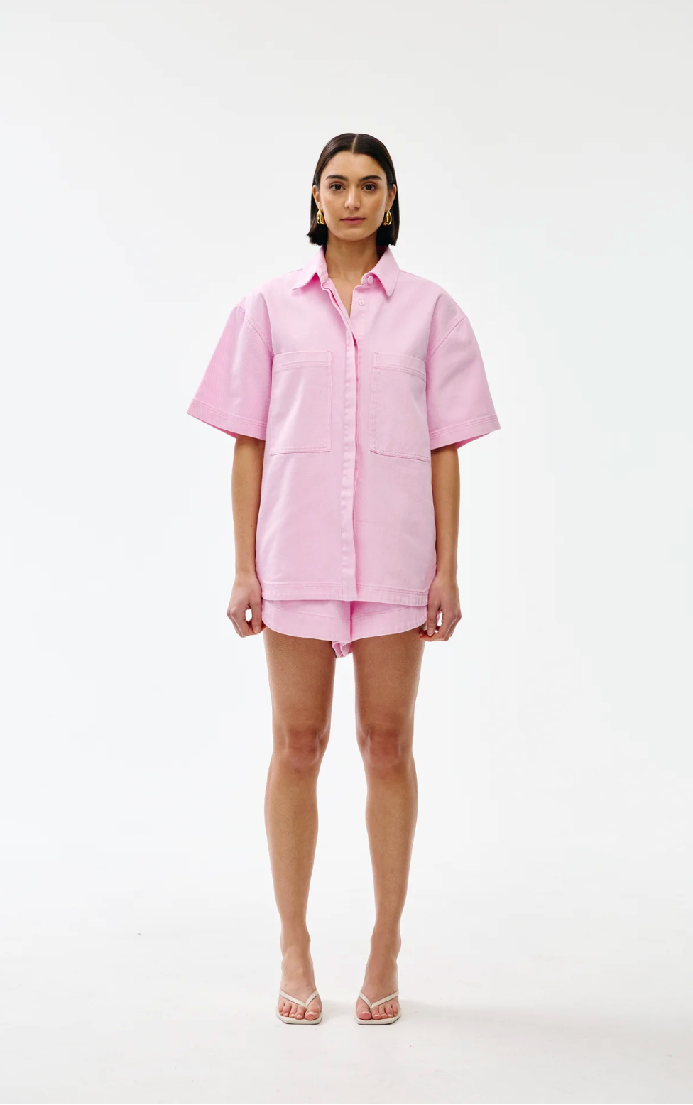 Freya Shirt in Blush Wash Denim