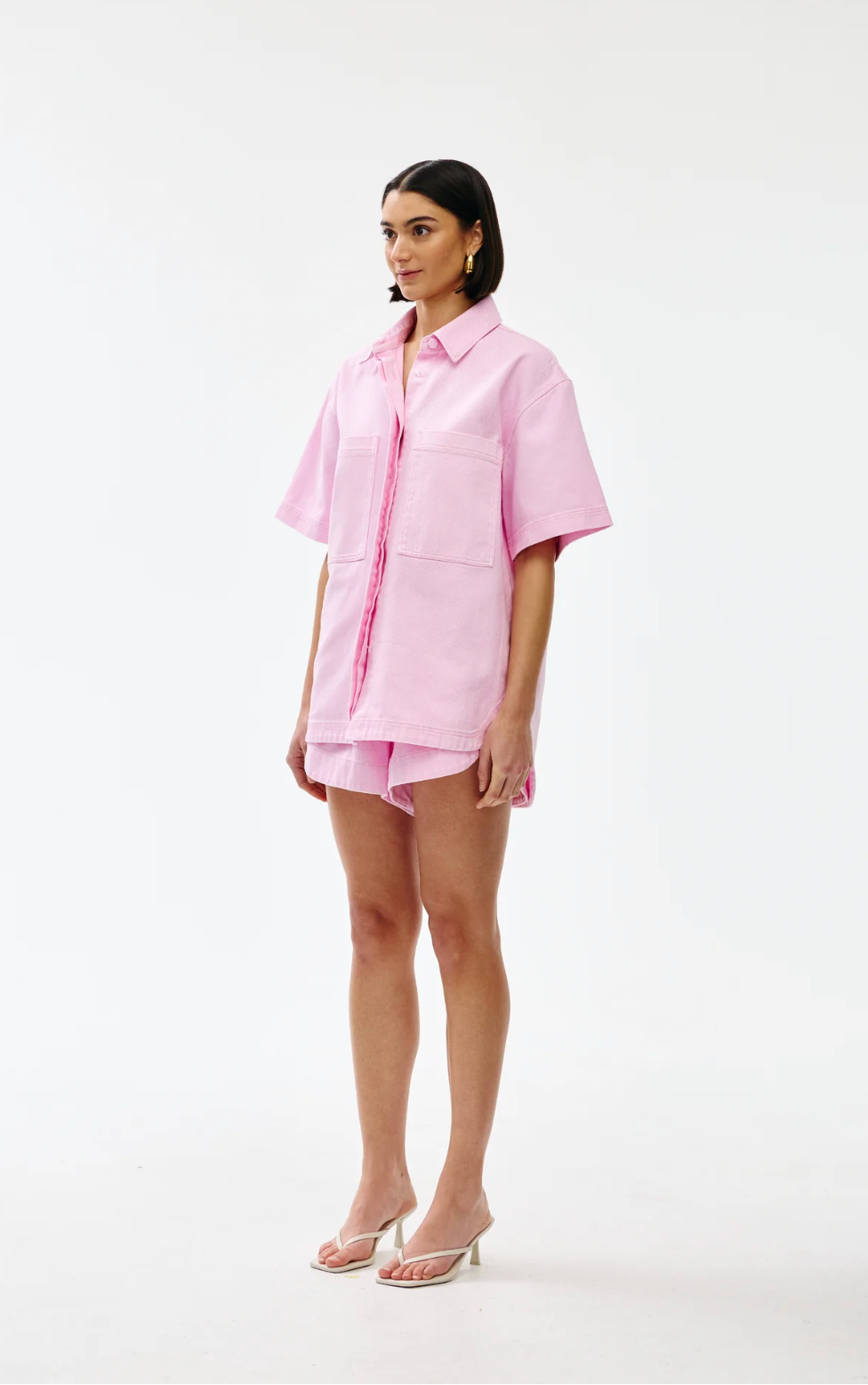 Freya Shirt in Blush Wash Denim