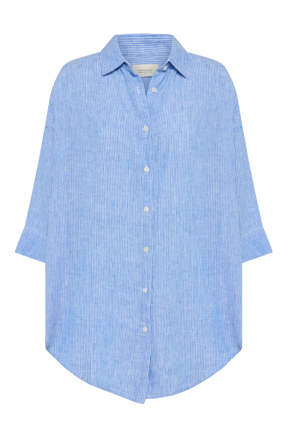 Lounge Stripe Linen Long Shirt