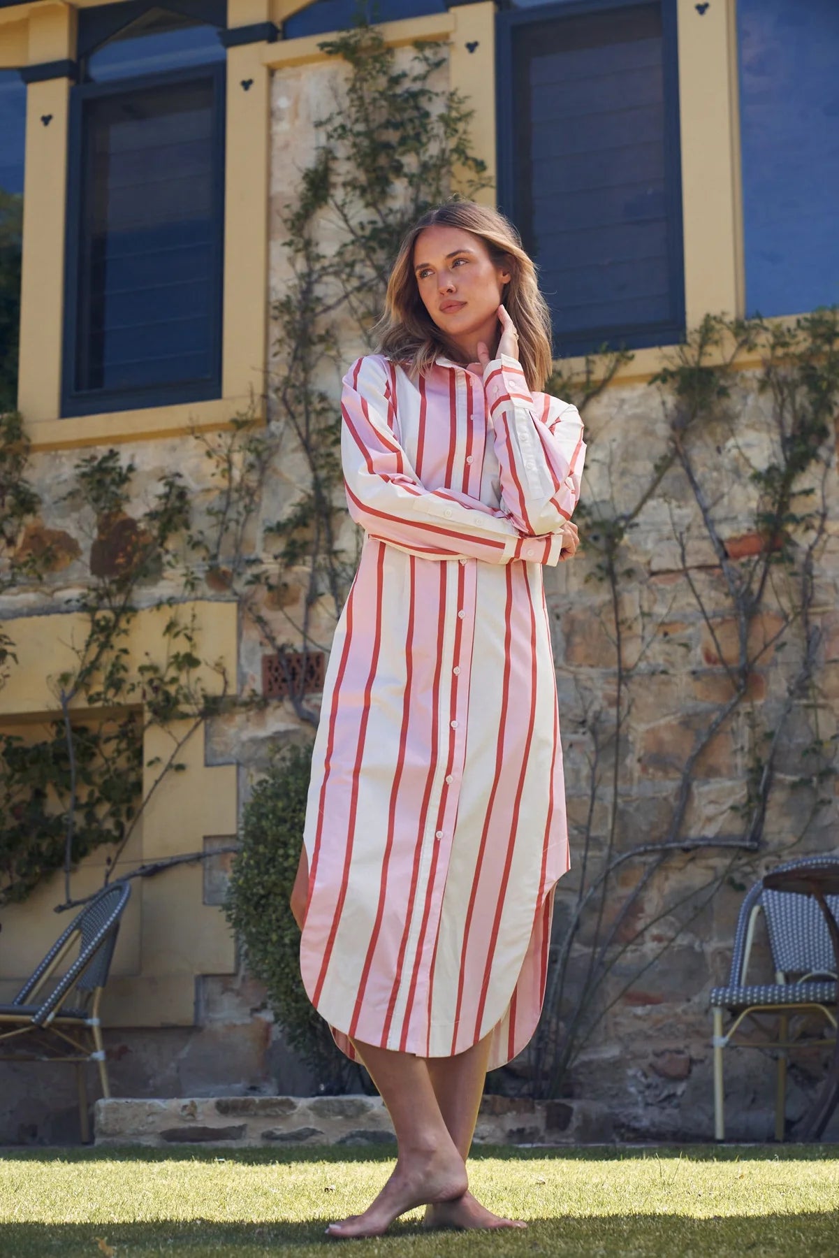 Finn Shirt Dress in Hana Stripe
